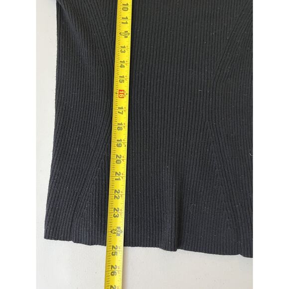 Tory Burch Ribbed Minimalist Quiet Luxe Sweater S Academia Capsule Merino Wool - Picture 12 of 14